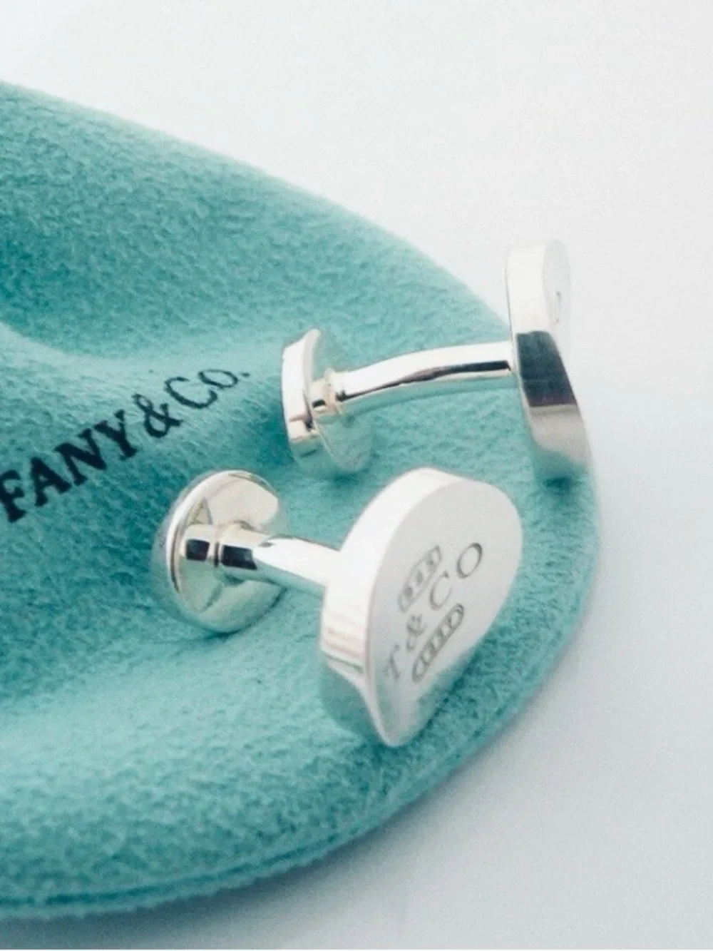 Vintage Tiffany & Co Sterling Silver T&Co 1837 Cufflinks Rare Retired